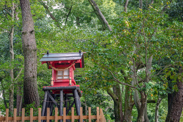 縮景園 祺福山の祠