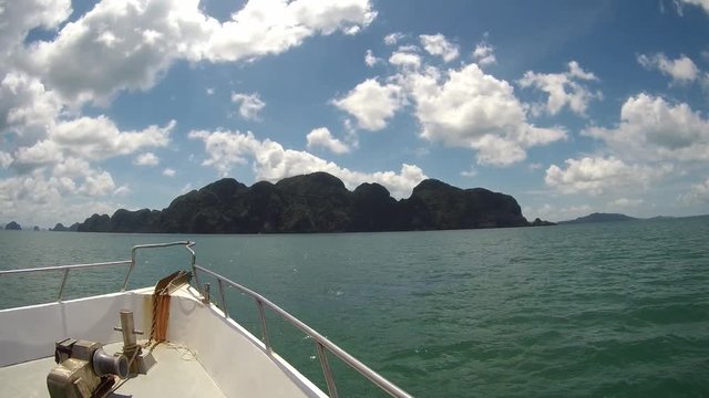 Thailand on boat on the ocean