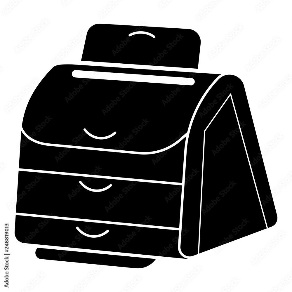 Aufkleber desktop printer icon. simple illustration of desktop printer vector icon for web design isolated on 