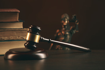 The Statue of Justice symbol, legal law concept