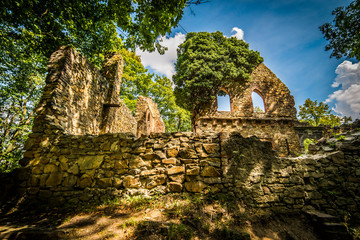 Obraz premium Ruins of old Ksiaz castle