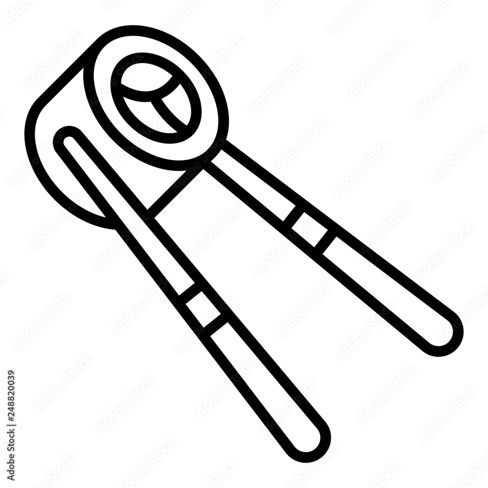 Poster sushi roll sticks icon. outline sushi roll sticks vector icon for web design isolated on white backg