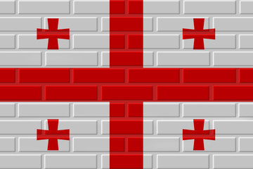 Obraz premium Georgia brick flag illustration