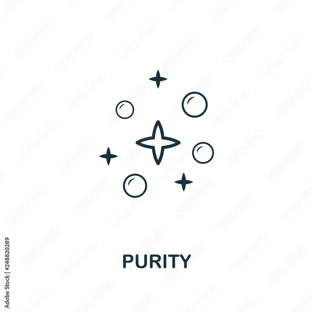 Poster purity icon. premium style design from hygiene icons collection. pixel perfect purity icon for web d