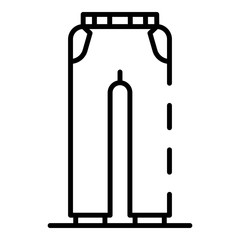 Ski pants icon. Outline ski pants vector icon for web design isolated on white background