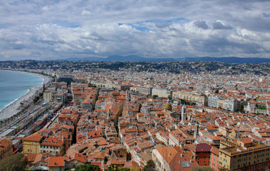 Naklejka premium aerial view of Nice in France