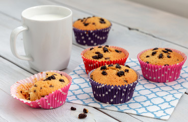 muffins with chocolate