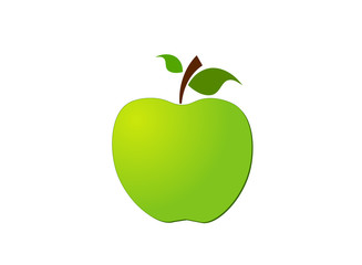 Vector apple icon design with vitamin composition.