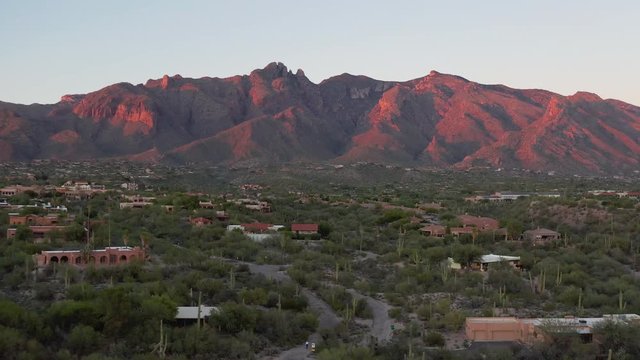 Golden hour at the Santa Catalina mountains in Tucson