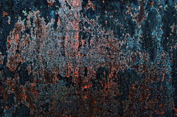 dark old paint on metal