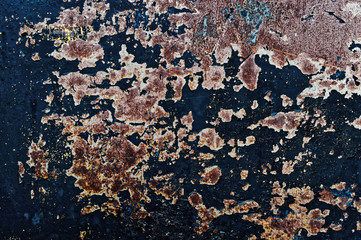 dark old paint on metal