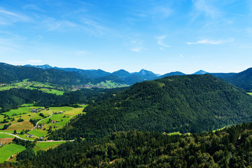 Naklejka na ściany i meble View of the alpine mountains