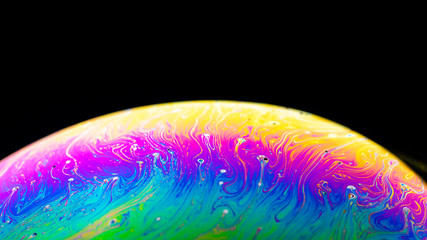 Abstract background made from soap bubble reflecting light