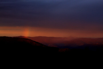  sunset in the Carpathian mountains