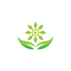 Green ecology vector logo