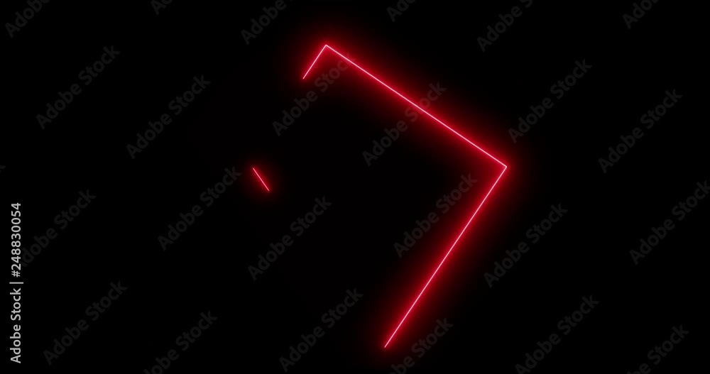 Poster abstract background with neon red squares creating a seamless loop.