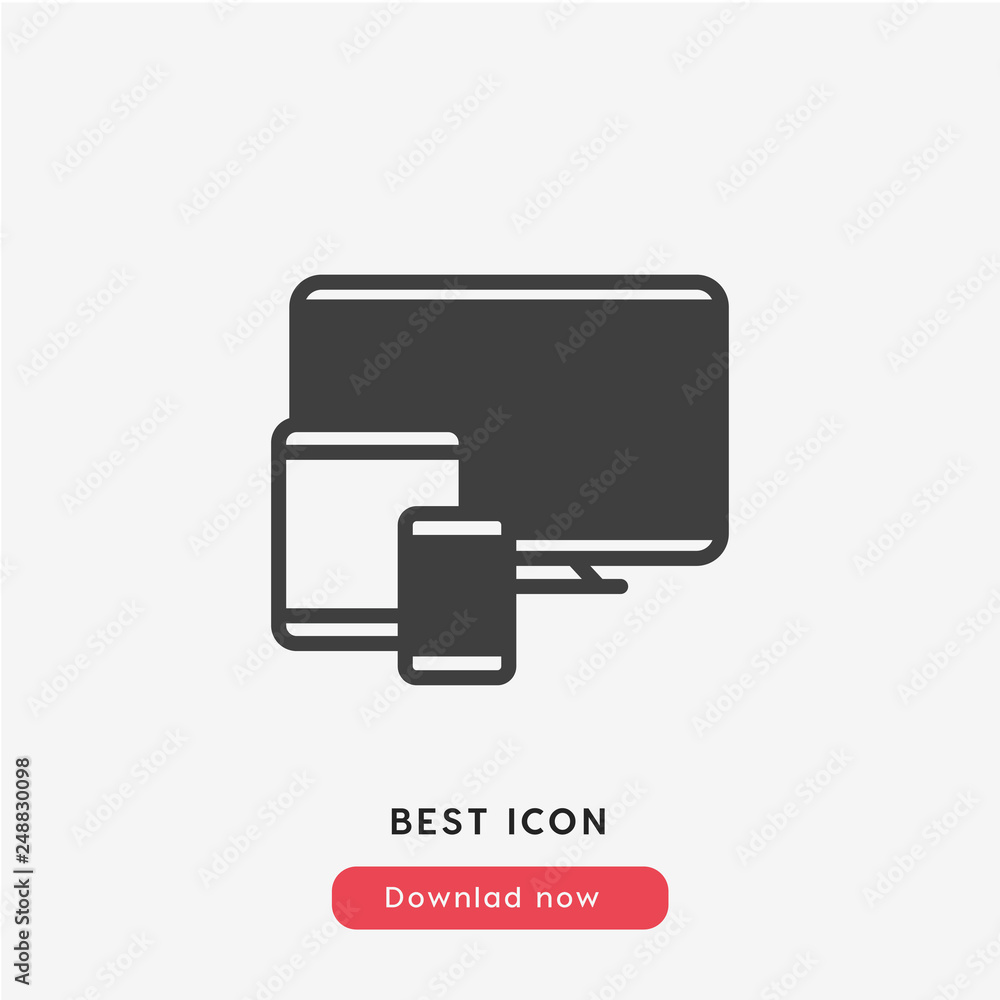 Poster responsive icon vector