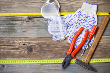 still life with working tools