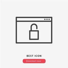 locked page icon vector