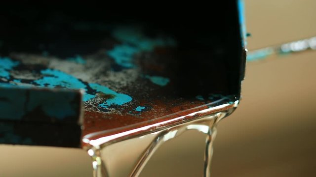 Sustainable biodiesel macauba palm oil, being produced in a factory.