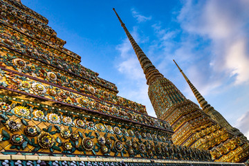The Wat Pho Temple from Bangkok,Thailand is amazingly full of details and textures