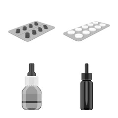 Vector illustration of medicine and health symbol. Set of medicine and help stock symbol for web.