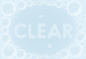Background of bubbles. Background of bubbles. Text and frame of bubbles
