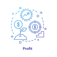 Profit growth concept icon