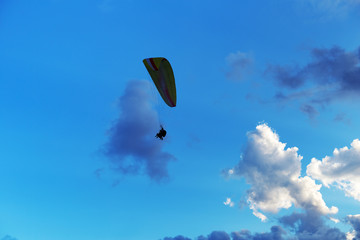 paragliding in the sky