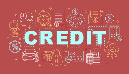 Credit word concepts banner