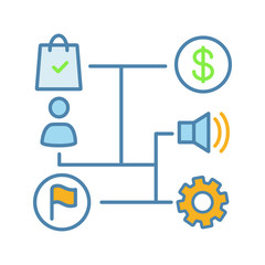 Obraz premium Business plan color icon