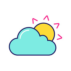 Partly cloudy color icon