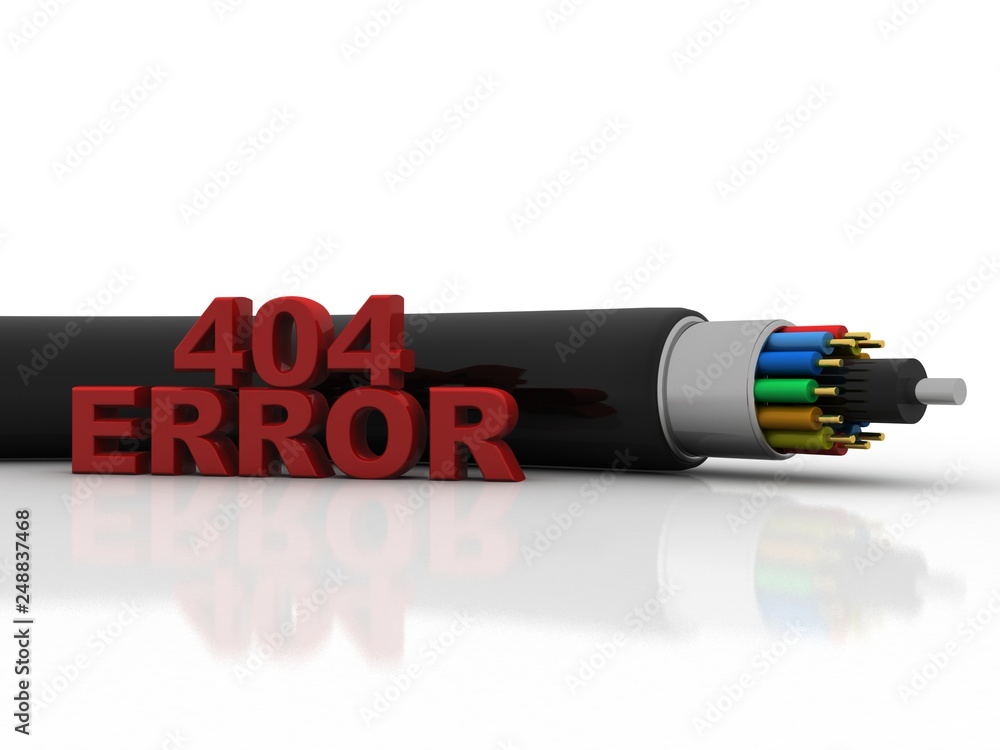 Poster 3d rendering 404 error compliant