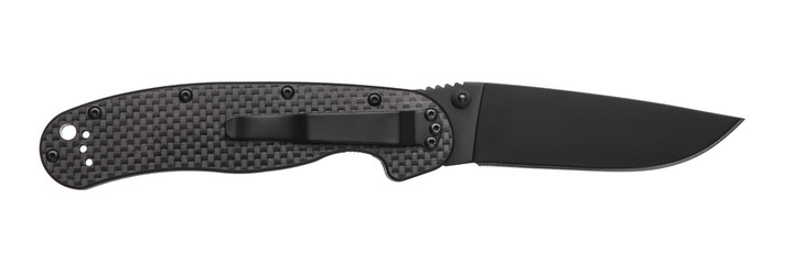 penknife folding knife isolated on white.