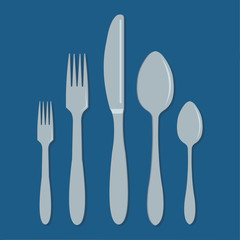 fork spoon knife vector symbol illustration