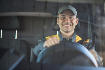 Driver at work
