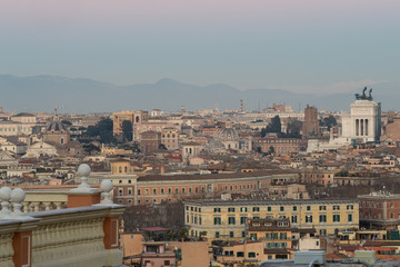 Obraz premium A view over the rooftops of Rome