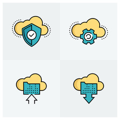 CLOUD TECHNOLOGY ICON SET