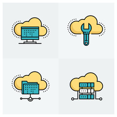 CLOUD TECHNOLOGY ICON SET