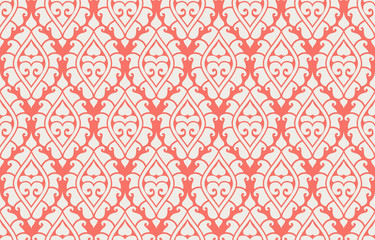Obraz premium Vector seamless damask pattern. Rich ornament, old Damascus style pattern