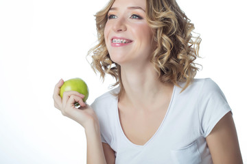 Woman with braces 