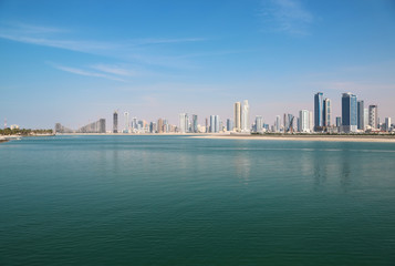Obraz premium Panorama of Sharjah city, United Arab Emirates