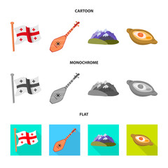 Vector illustration of culture and sightseeing sign. Collection of culture and originality stock symbol for web.