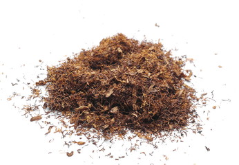 Tobacco pile isolated on white background