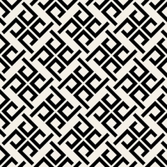 Abstract geometric weave pattern with lines, squares. Seamless vector background.