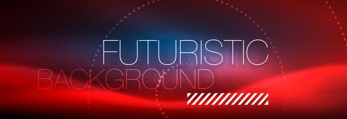 Glowing neon circle line dots, round line design, abstract style on black background. Neon abstract round circles Magic neon lights and glowing dots