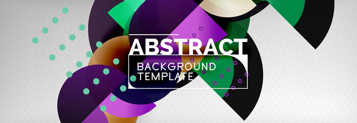 Circle background abstract. Trendy shapes composition
