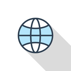 Globalization Flat Icon Concept