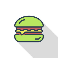 Hamburger Flat Icon Concept