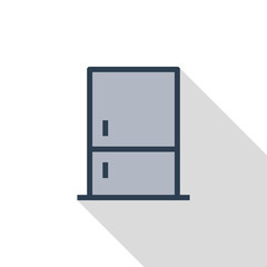 Refrigerator Flat Icon Concept
